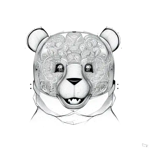 3 Teddies Line Art