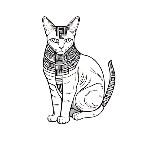 Egyptian Cat Sitting