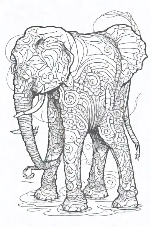 Elephant Standing Forward