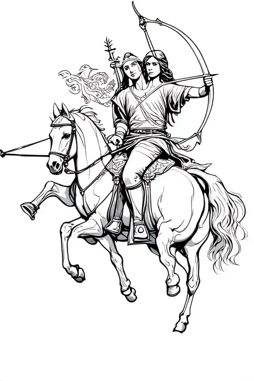Libra And Sagittarius Archer Riding