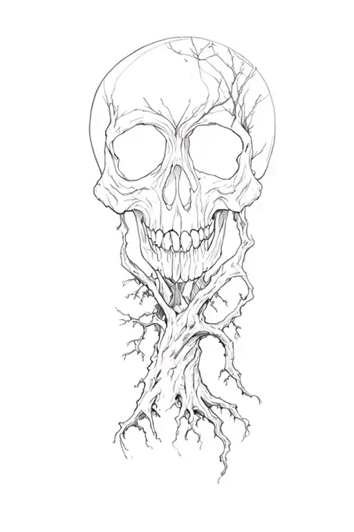 A Skull And A Tree