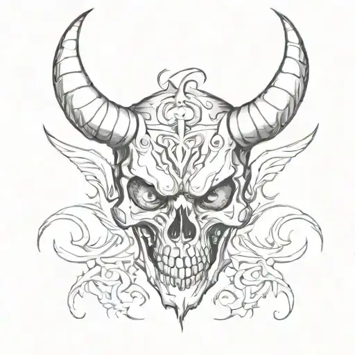 Blurry Devil Skull