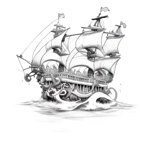 Kraken Sinking Pirate Ship