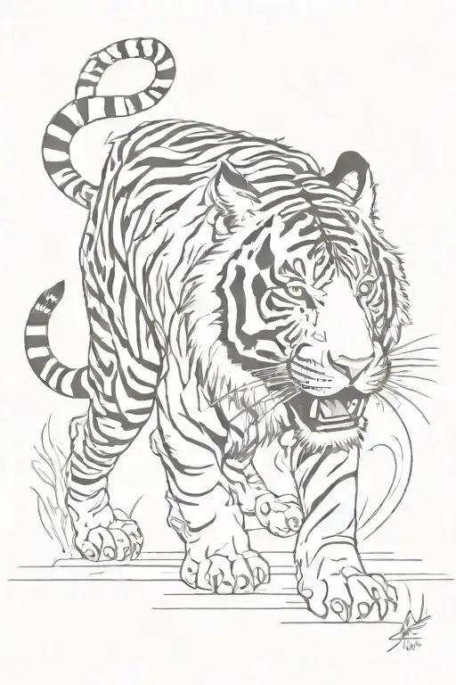 Tiger Sak Yant Walking