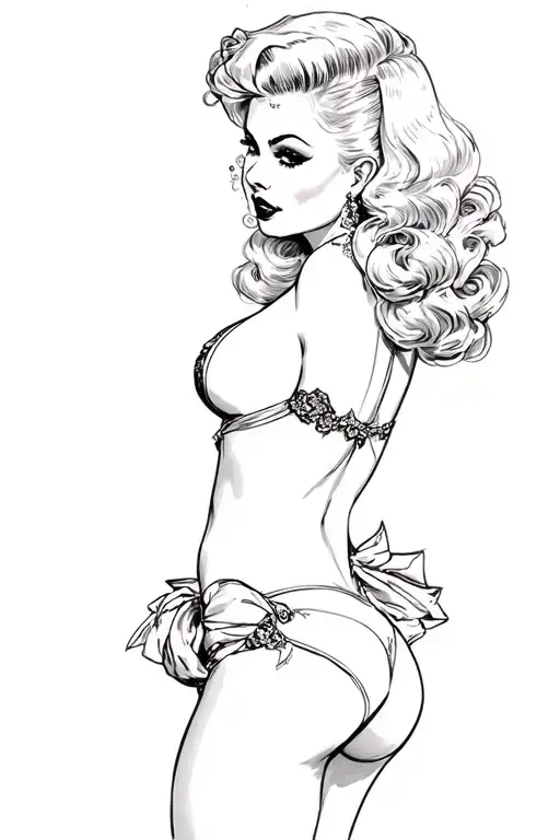 Pin-up Girl On Bombshell