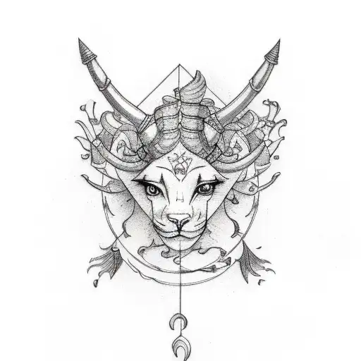 A Semicolon And A Capricorn Symbol