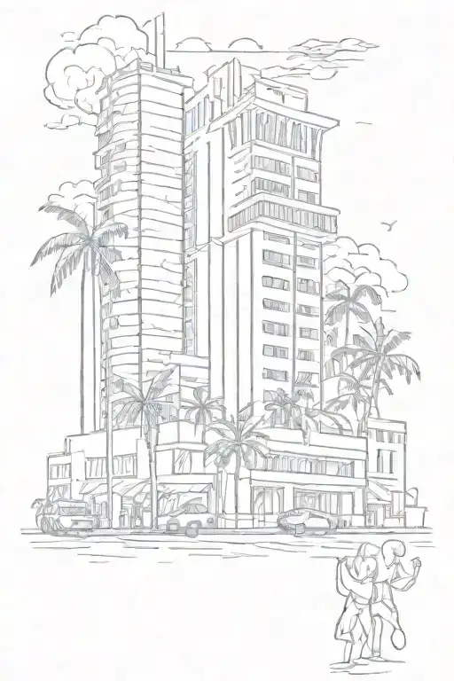 Miami Buildings And Gambling Themed