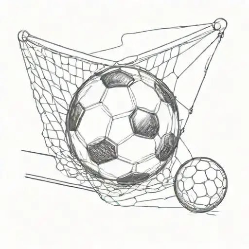 A Soccer Ball Morphing Into A Billiard Ball With A Volleyball Net In The Background