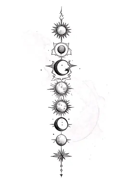 Stars Sun And Moon Phases