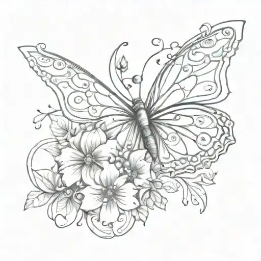Butterfly Enchanted Floral Design