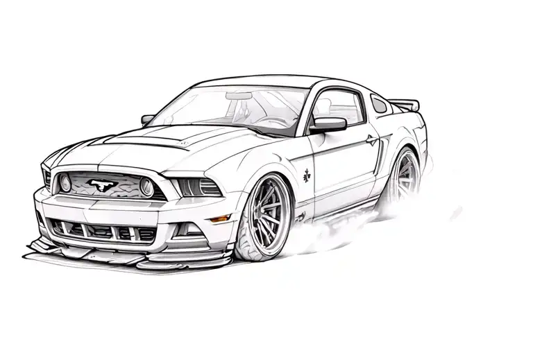 2013 Ford Mustang Drifting Car Leaving