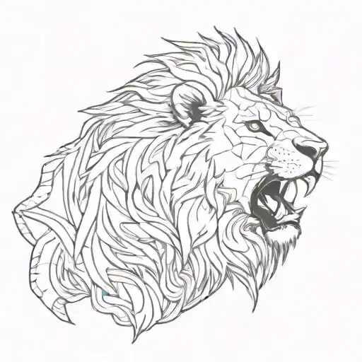 Lion Roaring Lion's Head