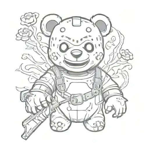 Jason Voorhees Smiling Teddy Bear Death Horror