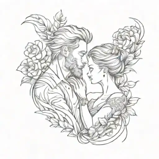 Couple Tattoo For Husband And Wife