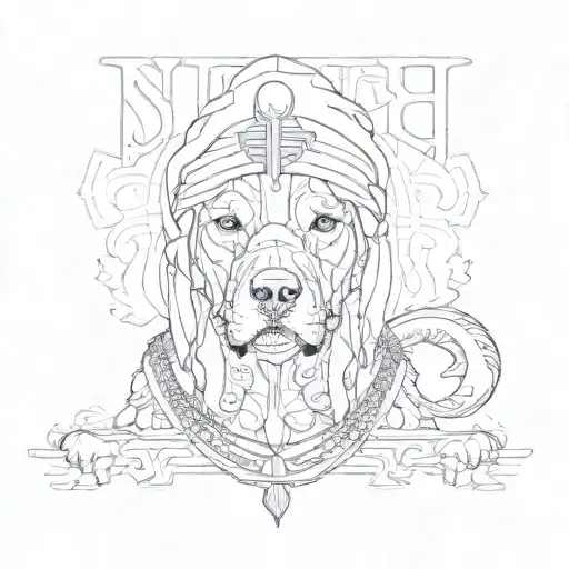 A Dog Wearing Sikh Symbol