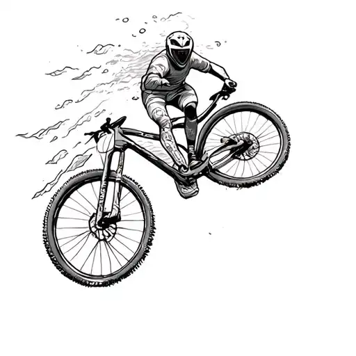A Person Riding A Mountain Bike And A Person Free Siving Underwater