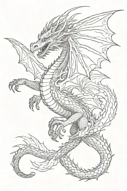 Dragon Flying From Above