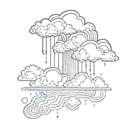 Gray Cloud With Rainbow Melting Out