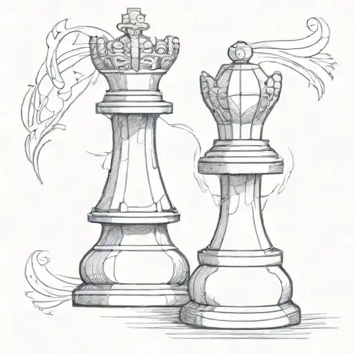 A Black Chess Pawn With A White Taekwondo Belt