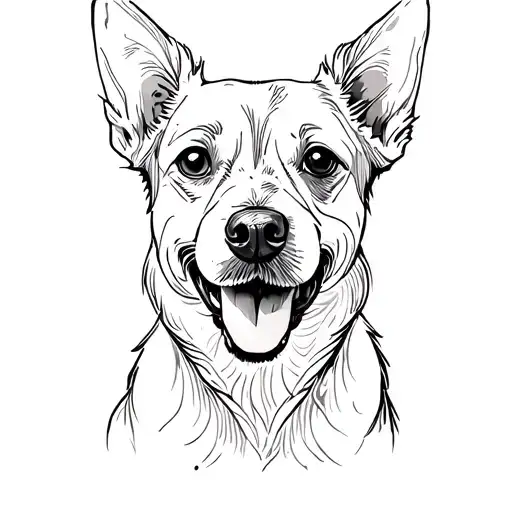 Dog Sketch Style Design