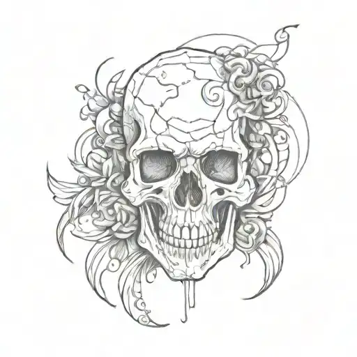 Rock Music And Skull