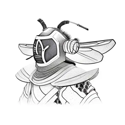 Honeybee In A Samurai Getup