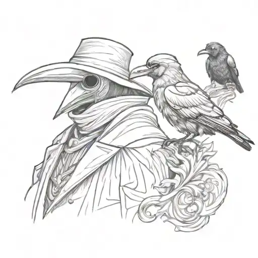 Plague Doctor And Crow