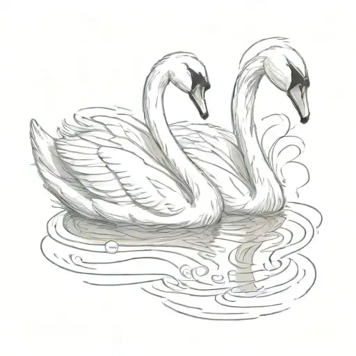 Swans In Love