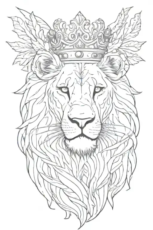 Lion Wearing A Crown