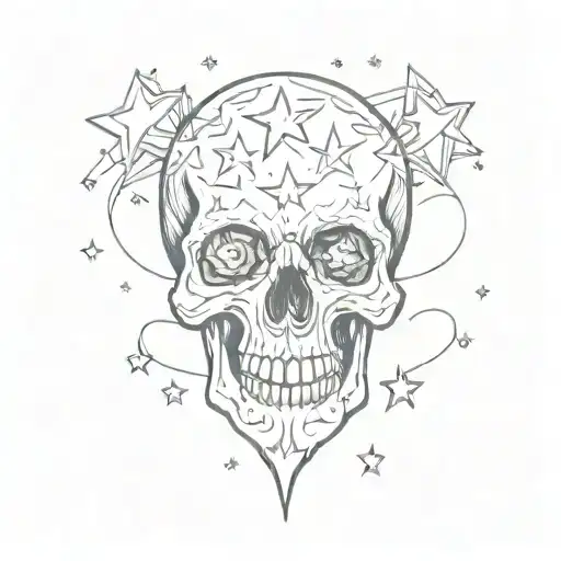 Skull Hearts Stars Small