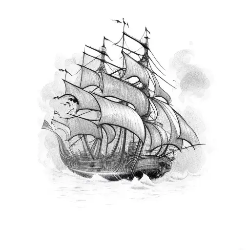 Giant Squid Pirate Ship