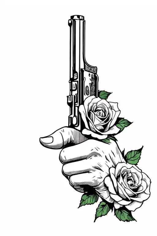 Rose Money Gun Hand