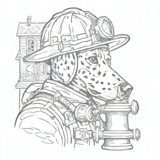 Dalmatian Firefighter Helmet Hydrant