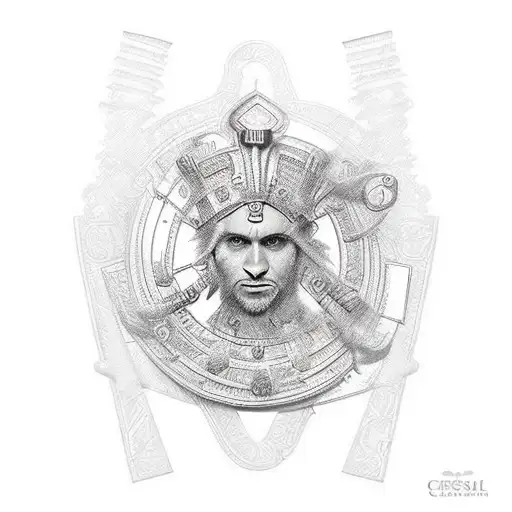 Using The Denari Coin Suit From The Italian Card Deck Briscola Create A Stylised