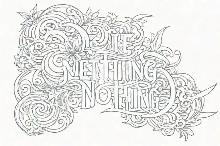 Tattoo Design Inscription Sometimes It's Better To Do Nothing On Top Fire Everything