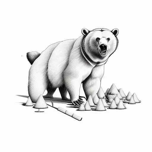 Bull Training Gym Drinking Bear Eating Burger