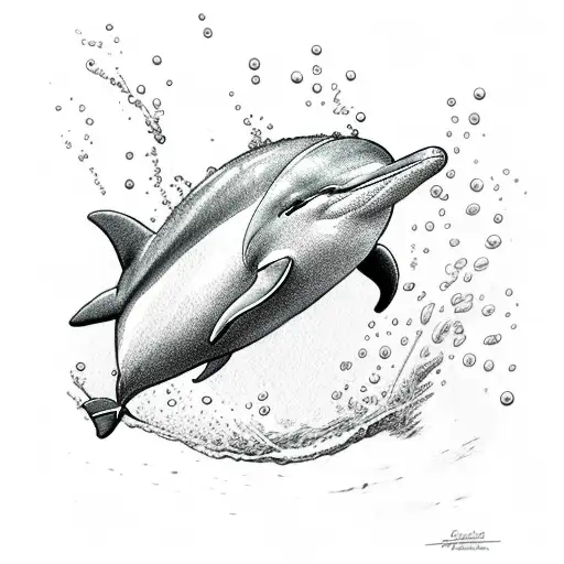 Swimmer Dolphin Kicking Underwater
