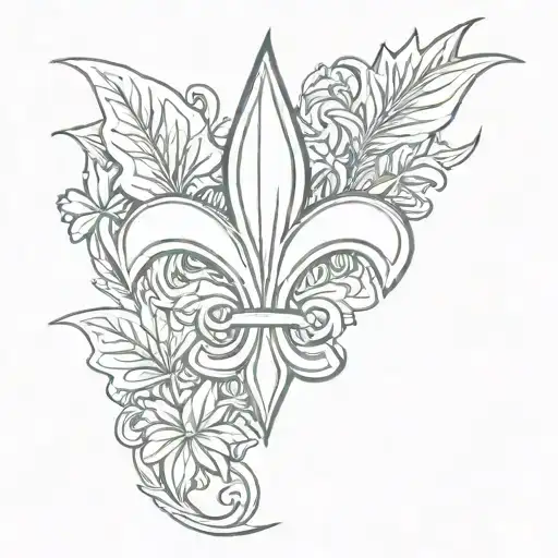 Saints Logo With Weed Leaf