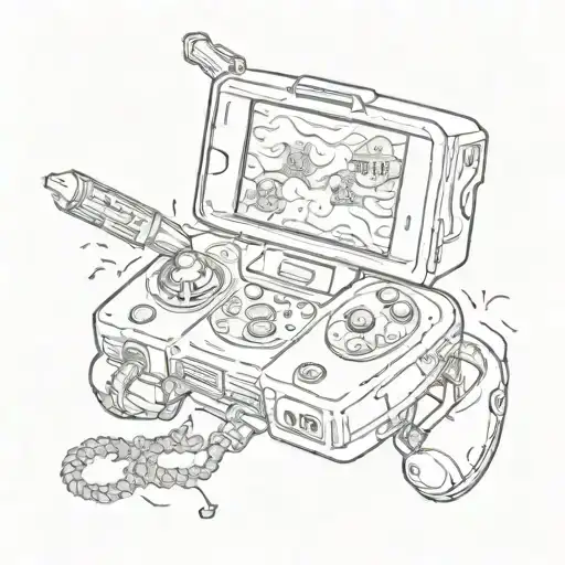 Combine Stand Up Comedy And Gaming Themes In A Unique And Humorous Tattoo Design