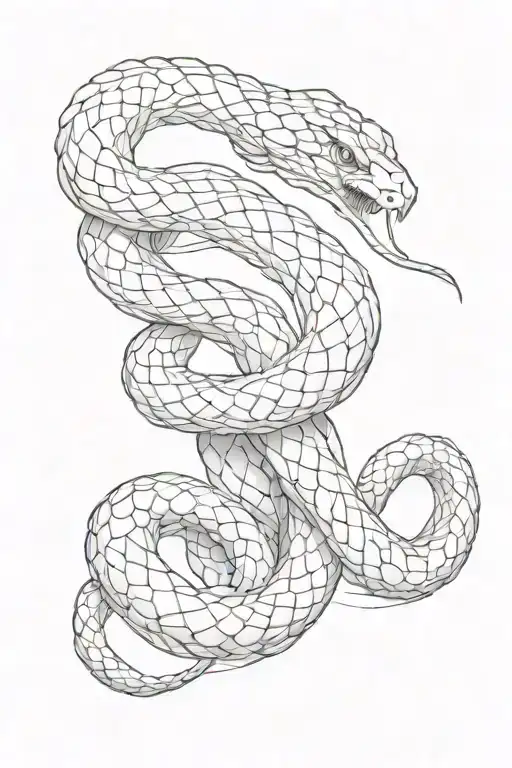 Twisted Snake Around Shoulder