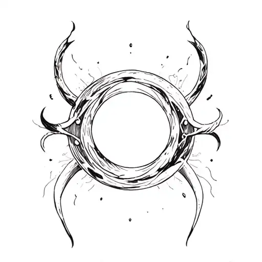 Enso Circle With Vulva Shapes Hidden Within
