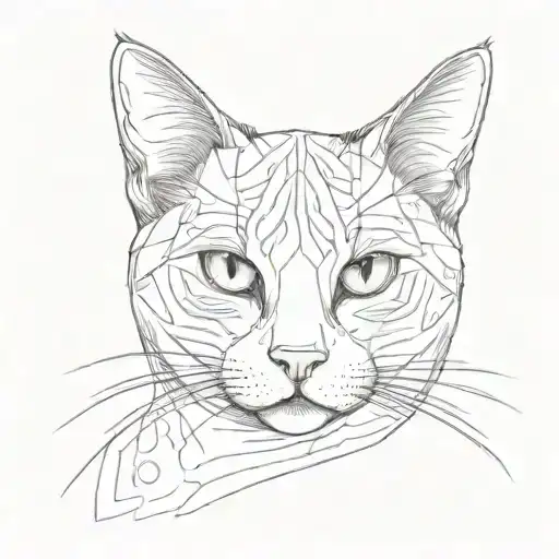 A Cat With A Gray Spot On Its Head