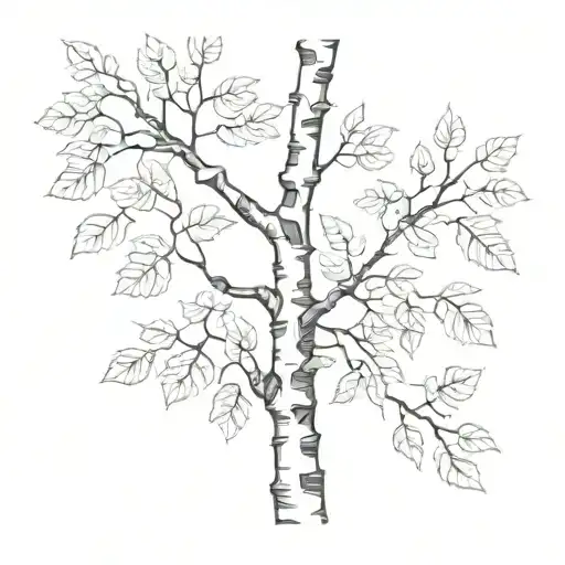 Birch Tree With Leaves