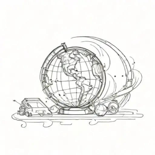 Ray Of Light Shining On The Globe