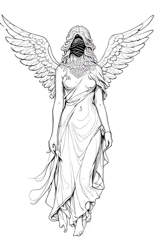 Angel With A Covered Face