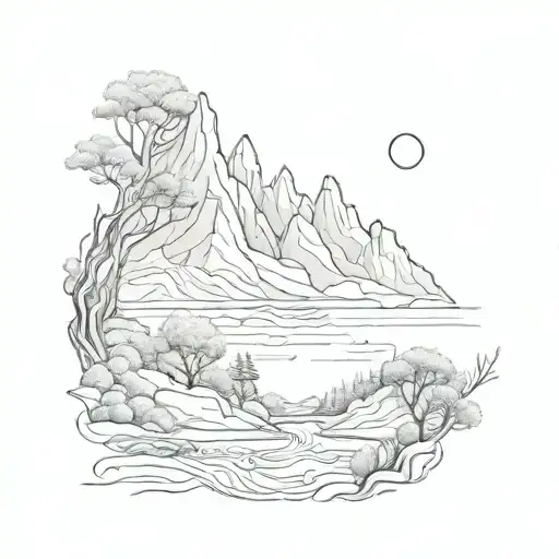 A Detailed Nature Landscape With Subtle Nods To Family And Faith