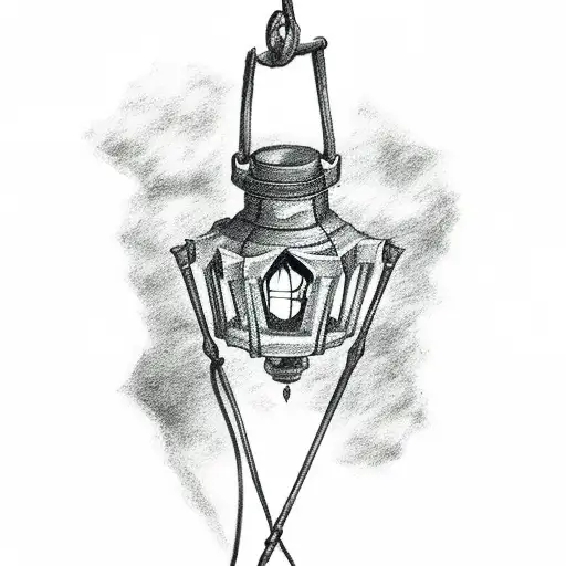 Reaper With Lantern On A Rock