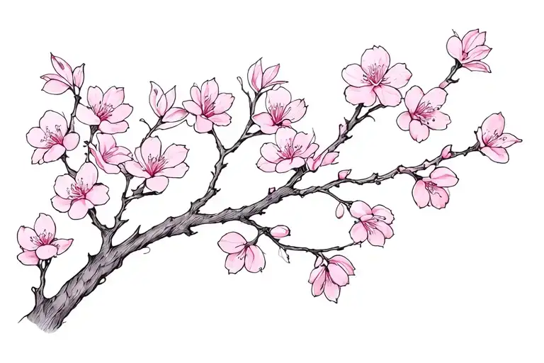 Just Cherry Blossoms Tattoo Fineline Feminine Not Too Big For The Hip Without The Branch Or Tree