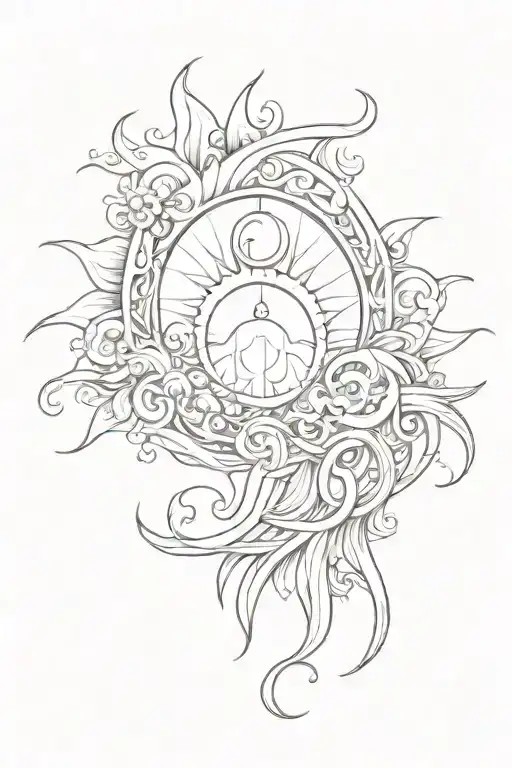 Dolping And Wave And Sun Semi Colon Symbol Morphing