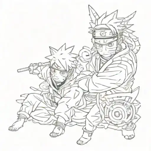 Combine Elements From Different Naruto Characters To Create A Unique And Dynamic Tattoo Design